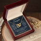 To My Daughter, I Will Always Carry You In My Heart - Interlocking Hearts Necklace