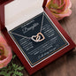 To My Daughter, I Will Always Carry You In My Heart - Interlocking Hearts Necklace