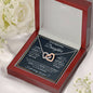 To My Daughter, I Will Always Carry You In My Heart - Interlocking Hearts Necklace