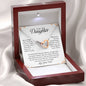 To My Daughter | Never Forget That I Love You - Interlocking Hearts necklace