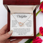 To My Daughter | Never Forget That I Love You - Interlocking Hearts necklace