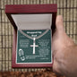To My Stepped Up Dad | You Made My Life Better | Artisan Cross Necklace on Cuban Chain