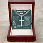 To My Stepped Up Dad | You Made My Life Better | Artisan Cross Necklace on Cuban Chain