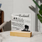 To My Loving Husband | You Are The Cornerstone | Acrylic Square Plaque
