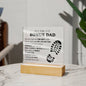 Bonus Dad | Thank you For Stepping In | Acrylic Square Plaque