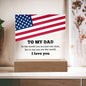 To My Dad | Just One Man | Acrylic Square Plaque