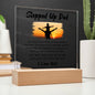 Stepped Up Dad | I Love You | Acrylic Square Plaque