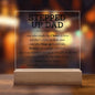 Stepped Up Dad | One who Steps Up | Acrylic Square Plaque