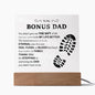 Bonus Dad | Thank you For Stepping In | Acrylic Square Plaque