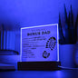 Bonus Dad | Thank you For Stepping In | Acrylic Square Plaque