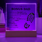 Bonus Dad | Thank you For Stepping In | Acrylic Square Plaque