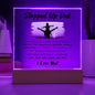 Stepped Up Dad | I Love You | Acrylic Square Plaque