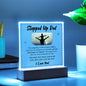 Stepped Up Dad | I Love You | Acrylic Square Plaque