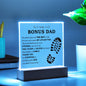 Bonus Dad | Thank you For Stepping In | Acrylic Square Plaque