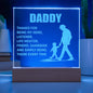 DADDY | My Hero | Engraved Acrylic Square Plaque