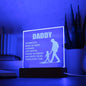 DADDY | My Hero | Engraved Acrylic Square Plaque