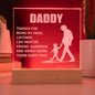 DADDY | My Hero | Engraved Acrylic Square Plaque
