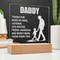 DADDY | My Hero | Engraved Acrylic Square Plaque