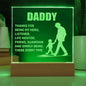 DADDY | My Hero | Engraved Acrylic Square Plaque