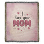 I Love You Mom | Heirloom Photo Woven Blanket (Portrait)