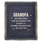 Grandpa We Love You | Heirloom Photo Woven Blanket (Portrait)