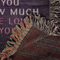 Mom We Love You | Heirloom Photo Woven Blanket (Portrait)