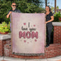 I Love You Mom | Heirloom Photo Woven Blanket (Portrait)