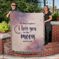 To My Daughter | To The Moon And Back | Heirloom Photo Woven Blanket (Portrait)