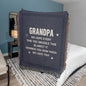 Grandpa We Love You | Heirloom Photo Woven Blanket (Portrait)