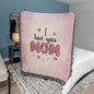 I Love You Mom | Heirloom Photo Woven Blanket (Portrait)