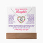 To My Beautiful Daughter | Always Keep Me In Your Heart | Keepsake Acrylic & Love Knot Necklace