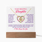 To My Beautiful Daughter | Always Keep Me In Your Heart | Keepsake Acrylic & Love Knot Necklace