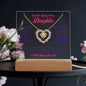 To My Beautiful Daughter | Always Keep Me In Your Heart | Keepsake Acrylic & Love Knot Necklace