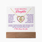 To My Beautiful Daughter | Always Keep Me In Your Heart | Keepsake Acrylic & Love Knot Necklace