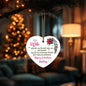 To My Wife | Merry Christmas Darling | High Gloss Heart Ornament