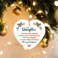 To My Daughter | Merry Christmas | High Gloss Heart Ornament