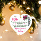 To My Wife | Merry Christmas Darling | High Gloss Heart Ornament