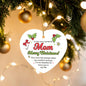 The Most Wonderful Mom | Merry Christmas | High Gloss Heart Ornament