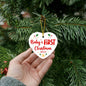 Baby's First Christmas 2024 | High Gloss Heart Ornament