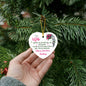 To My Wife | Merry Christmas Darling | High Gloss Heart Ornament
