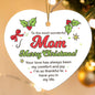 The Most Wonderful Mom | Merry Christmas | High Gloss Heart Ornament