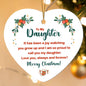 To My Daughter | Merry Christmas | High Gloss Heart Ornament