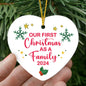 Our First Christmas As A Family 2024 | High Gloss Heart Ornament