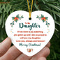 To My Daughter | Merry Christmas | High Gloss Heart Ornament