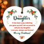To My Daughter | Merry Christmas | High Gloss Heart Ornament