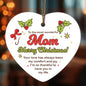 The Most Wonderful Mom | Merry Christmas | High Gloss Heart Ornament