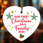 Our First Christmas As A Family 2024 | High Gloss Heart Ornament