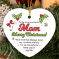 The Most Wonderful Mom | Merry Christmas | High Gloss Heart Ornament