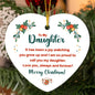 To My Daughter | Merry Christmas | High Gloss Heart Ornament