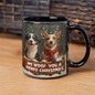 We Woof You A Merry Christmas | Black Ceramic Mug